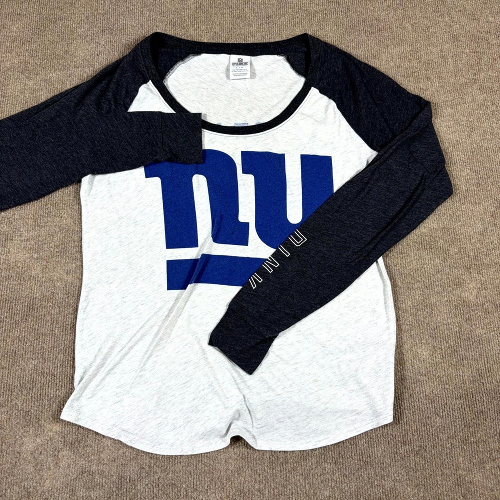 NFL New York Giants Baseball Shirt Womens Large PINK Victoria's Secret Football